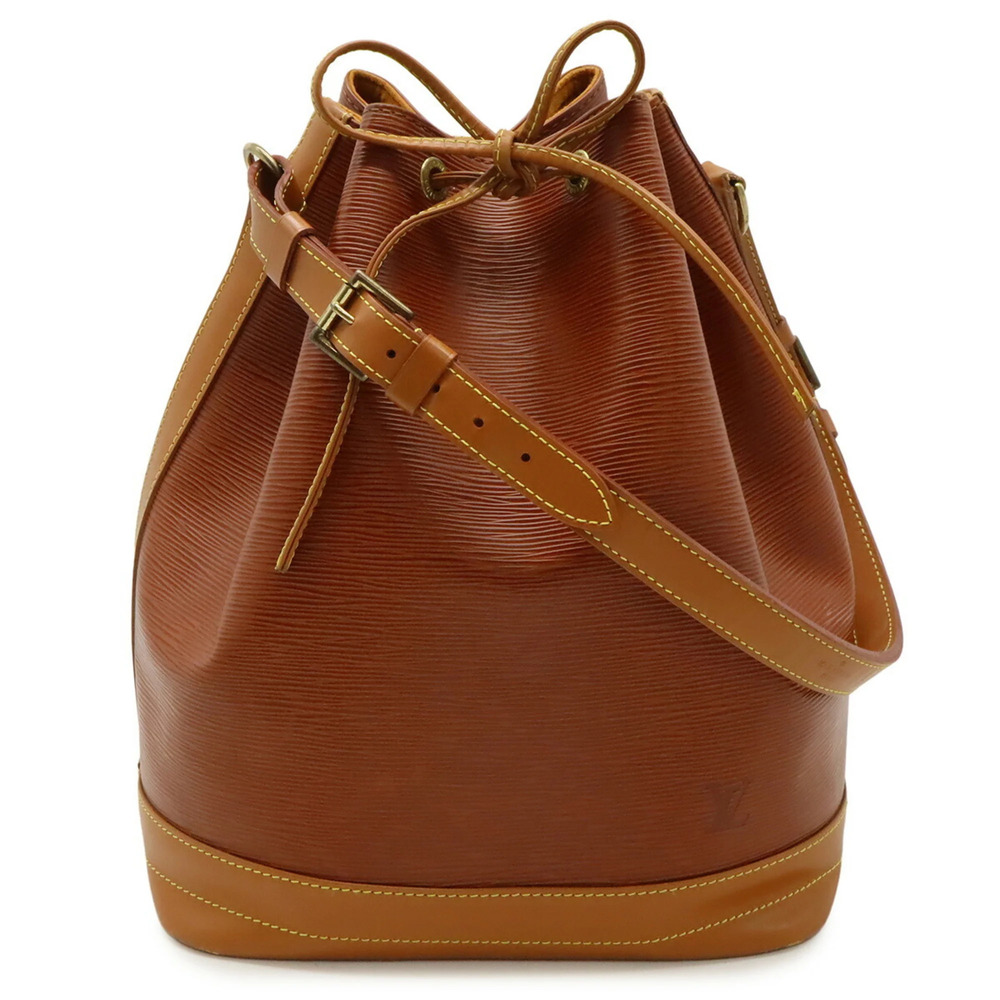 LOUIS VUITTON Authentic Brown Leather Noe Shoulder Bag